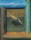 Johanna Kandl, Tent Viewed from a Window, Mixed media