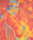 Alex Garvin, Portrait of Seated Figure in Profile, Oil on canvas