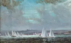 Peter Arguimbau, Newport Regatta, Oil on panel
