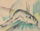 American School, Gazelle, Watercolor