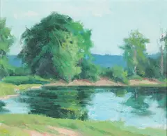 Larry Chappelear, Study for Tidal Stream, Oil on board