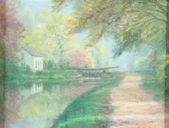 David Heath, RIVERSIDE MIST and CANAL REVISITED: TWO WORKS, each signed lower right, Oil on canvas