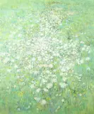 Scalise, Daisies in Field, Oil on canvas