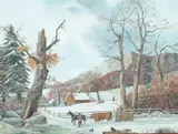 Doris Sipe-Risser, Snow Scene, Oil on canvas