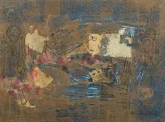 Clare Ferriter, River Bank, Mixed media on board