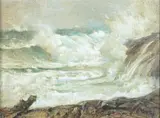 Robert Maione, Surf Off Treshnish, Oil on canvas