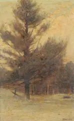Pine Tree by Robert Maione, Oil on board, sold Jan 2013