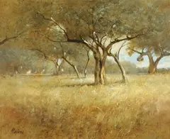 Olive Trees by Robert Maione, Oil on canvas, sold Jan 2013