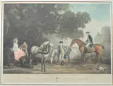 George Stubbs, Lord & Lady Melbourne & Family, Color engraving