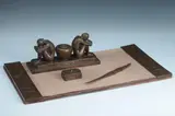 Emilie Fiero, Untitled, Four-piece bronze desk set; circa 1930s