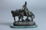 Cossack After Battle by Evgeny Aleksandrovich Lansere, Patinated bronze - Height: 18 in, offered Jan 2013
