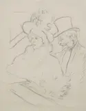Untitled by Henri de Toulouse-Lautrec, AU CONCERT, 1896, pencil on paper, sold Jan 2013
