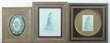 Anonymous, Lady, Eight ink and color on faux ivory in khatam frames