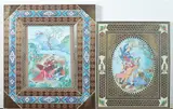 Anonymous, Figures, Six ink and color on faux ivory in khatam frames. - Largest: 11 1/4 in.x 7 3/4 in