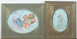 Anonymous, Figures, Six ink and color on faux ivory in khatam frames