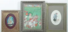 Man by Anonymous, Five ink and color on faux ivory in khatam frames. - Largest: 13 1/2 in. x 9 1/2 in, sold Jan 2013