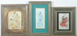Anonymous, Figures, Six ink and color on faux ivory in khatam frames. - Largest: 9 in. x 6 1/4 in