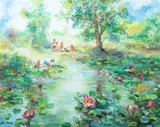Americo Bartholomew Makk, Summer Reflections, Oil on canvas