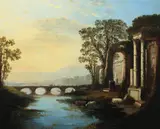 Claude Lorrain, Landscape with Figures and Cows, LANDSCAPE WITH FIGURES AND COWS, oil on canvas.