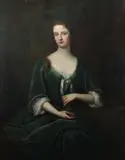 Continental School, Portrait of Lady in Blue Gown, PORTRAIT OF LADY IN BLUE GOWN, oil on canvas