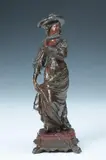 Charles L. Perron, L'Adieu, Patinated metal figure