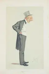 English School, with subjects pertaining to lawyers, 1) A Great Doctor of Canon Law, Color lithograph. 14 ¾ in. x 10 in