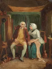 William Mulready, Darby and Joan, Oil on board