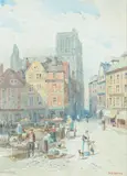 Walter Brookes Spong, Abbeville, Watercolor Click here to view supplemental information for this lot.