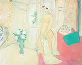 Monique Toulouse, Standing Female Nude, Oil on wood panel