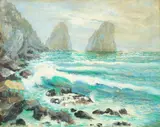 Charles Auguste Corbineau, The Sea Coast, Oil on canvas Click here to view supplemental information for this lot.