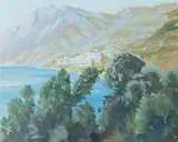 Italian School, Impressionist Coastal View, PROBABLY ALONG THE MEDITERRANEAN, watercolor