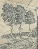 Heinz Baden, Untitled, Charcoal and pencil on paper