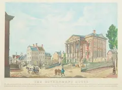Sidney L. Lucas, Rare Print of Government House, Engraved in aquatint.