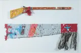 American Indian School, Rifle and Quiver, Mixed media collage