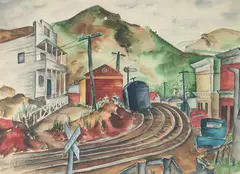Helene O'Shaughnessy, Pennsylvania Town, Watercolor