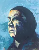 Judy Kellogg, Portrait of a Man, Oil on cardboard