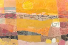 Merrill Mahaffey, Desert Sunset, Oil on canvas Click here to view supplemental information for this lot.