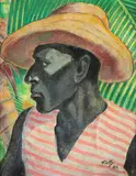 Charles Buckles Falls, HOMICIDE CUL DE SAC PLAIN HAITI or A MAN OF HAITI, Chester Dale." Oil on artist's board Click here to view supplemental information for this lot.