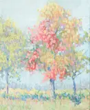 Charles J. Hasz, Imressionist View of Trees, Oil on artist's board .Click here to view supplemental information for this lot.