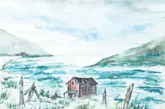 Bruce Mitchell, A PAIR OF IMPRESSIONIST/REGIONALIST NEW ENGLAND OCEAN VIEWS, one signed lower left, the other signed lower middle, Watercolor Click here to view supplemental information for this lot.