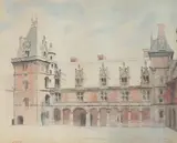 George Warren Lawlor, Courtyard, Watercolor Click here to view supplemental information for this lot.
