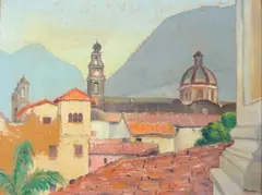 Impressionist View of "Orizabo by Helen Spang Ancona Pearce, Oil on board, sold Feb 2013