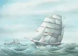 American School, Sea Nymph, Watercolor