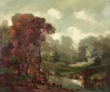 J W.(?), California Winter, Oil on canvas