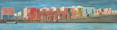Aldo Pagliacci, A Large Religious Procession Along a Canal in Venice, Oil on canvas