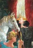 French School, ''Le Cirque" (The Circus), Oil on canvas