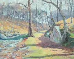 Abraham John Schram, Along the Run, Oil on canvas