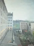 Helen Blair, Paris Rooftops, PARIS ROOFTOPS, oil on canvas and inscribed on edge of lower stretcher.