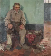 Nikol Schattenstein, An Old Salt, Oil on canvas Click here to view supplemental information for this lot.