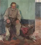 Nikol Schattenstein, An Old Salt, Oil on canvas Click here to view supplemental information for this lot.